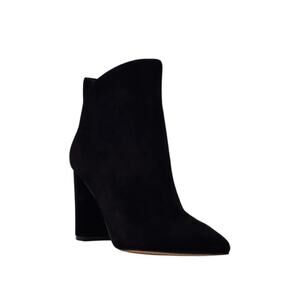 New Marc Fisher Urmi Pointed Toe Bootie in Black Suede Women's Size 8.5